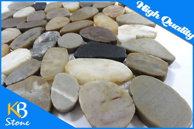 Mix Color Pebble Stone Marble Tile Polished Stone Mosaic Tile for Wall Decoration or Flooring