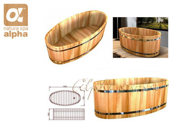 1 Person Oval Wooden Bathtub Stand Alone Feat Fabulous Bathroom Floor Shower Room