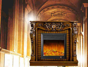 European Style Antique Remote Control Led Electric Fireplace For Villa Decoration