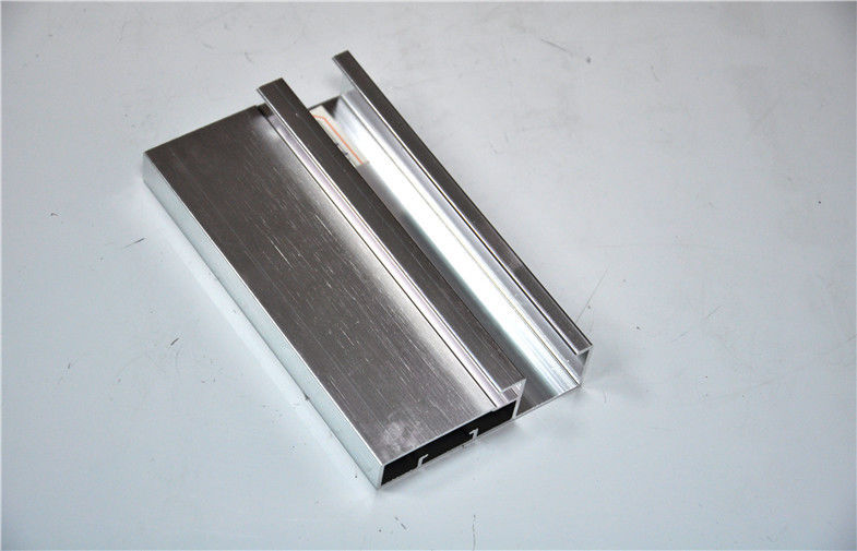 Silver Brushing Aluminium Extrusion Profile For Floor Decoration With Alloy 6463